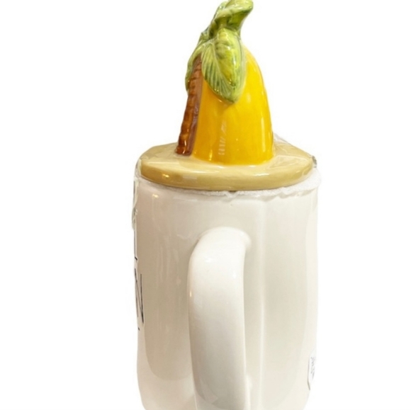 New Rae Dunn Sunrise Sunburn Sunset Mug with Topper - Picture 3 of 7